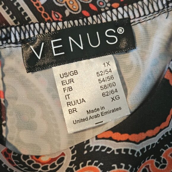 Paisley Cold Shoulder Top  1X - Picture 7 of 9